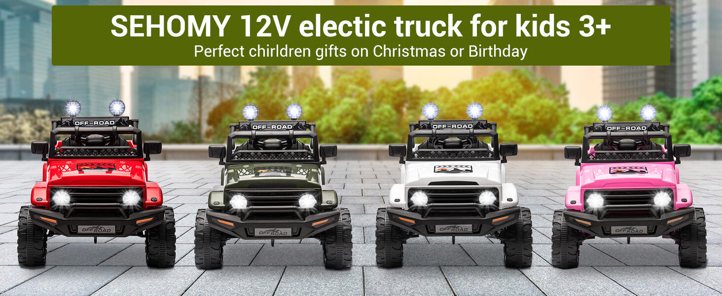 12V Electric 2-Seater Kids Ride-On Jeep Truck with Remote Control Trend Times 13