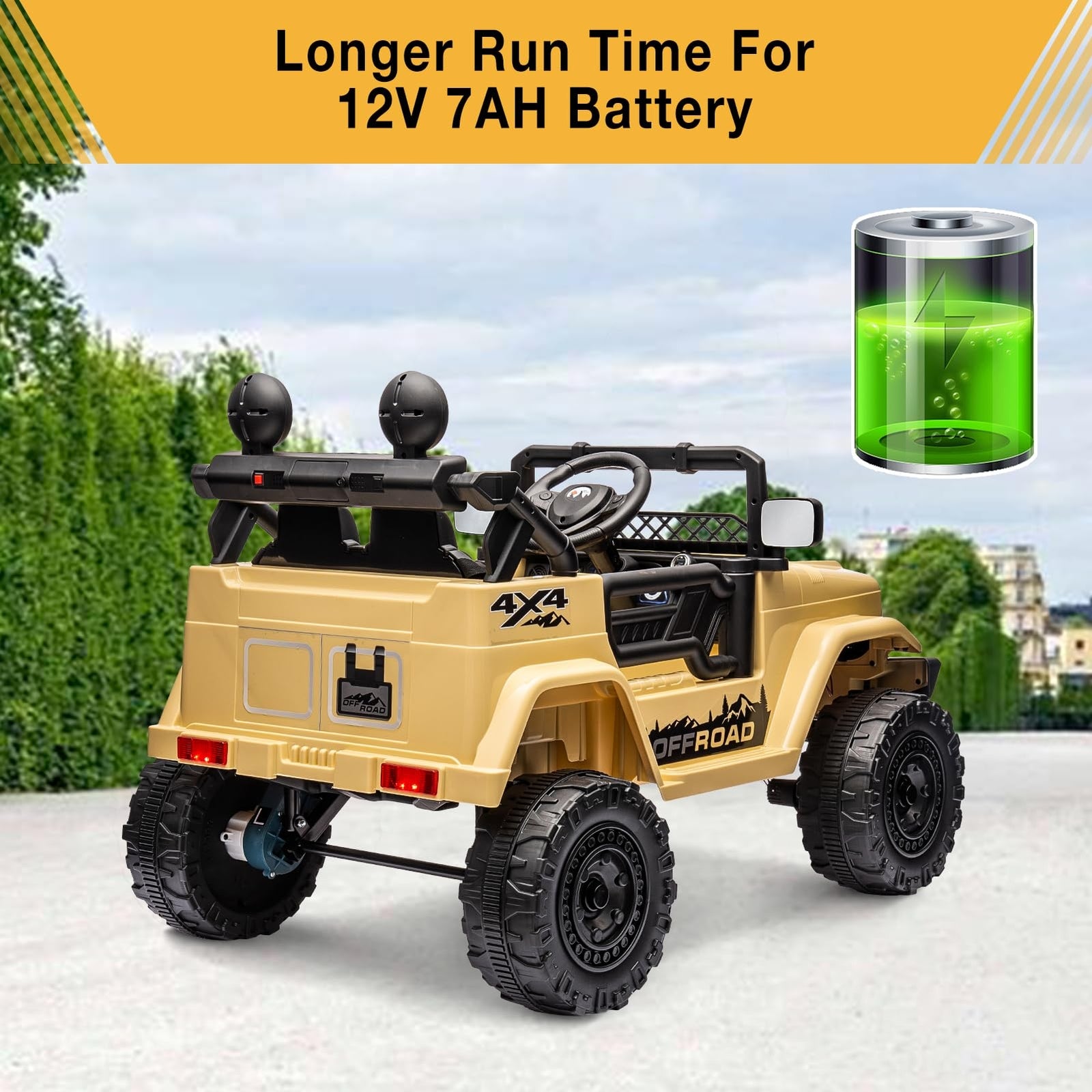 12V Electric Ride-On Truck for Kids with Remote Control, 3 Speeds, and Music Trend Times 6