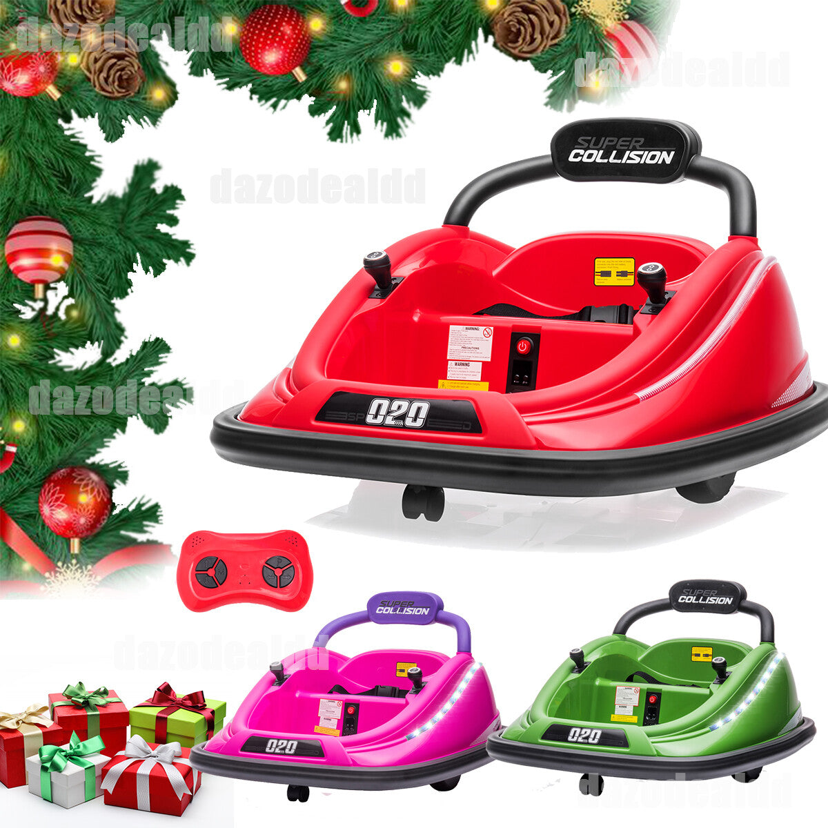 12V Electric Kids Ride-On Bumper Car with 360° Spinning, Remote Control, and MP3 Player Trend Times 8