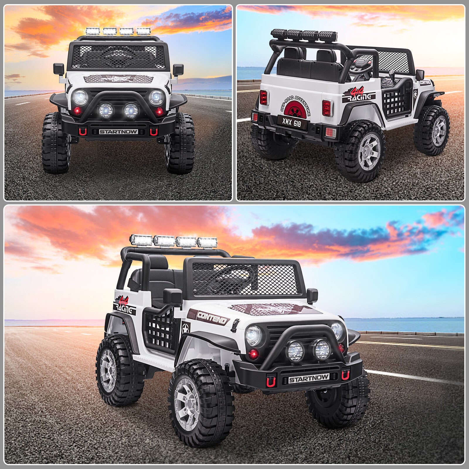 12V Electric Ride-On Jeep Truck for Kids 2-Seater with Remote Control Trend Times 2