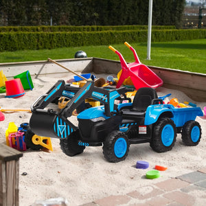 12V Electric 3-in-1 Kids Ride-On Vehicle Set with Excavator, Tractor, and Detachable Trailer Trend Times 8