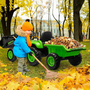 12V Remote Control 3-in-1 Ride-On Excavator Tractor Trailer Dozer Toy with Bucket Trend Times 6