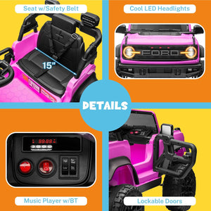 12V Electric Ford Bronco Raptor Ride-On Car for Kids Trend Times 4