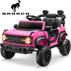 12V Pink Ford Bronco Raptor Ride-On Car with Remote Control for Kids 3-5 years Trend Times 11