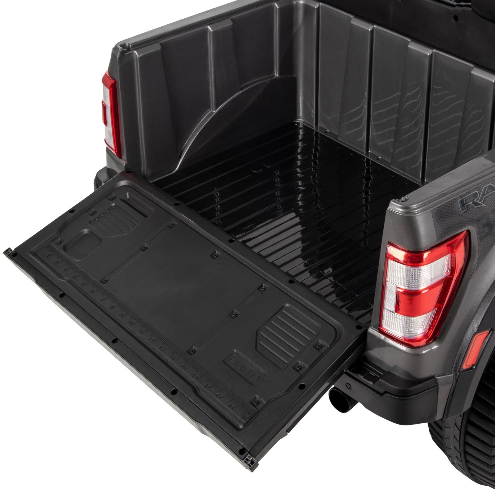 12V Ford F-150 Raptor Battery-Powered Ride-On Toy for Kids 3+ in Carbonized Grey Trend Times 8