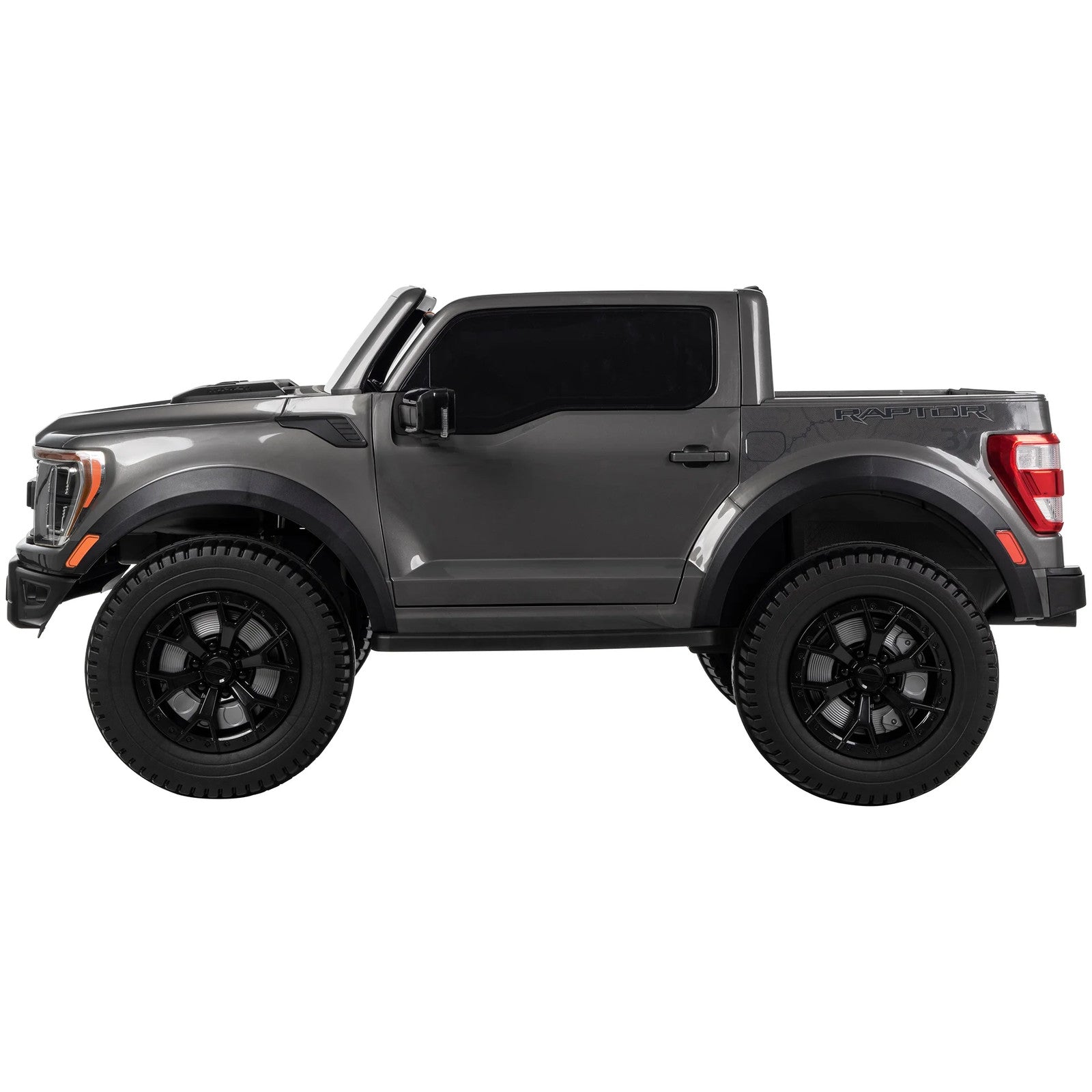 12V Ford F-150 Raptor Battery-Powered Ride-On Toy for Kids 3+ in Carbonized Grey Trend Times 9