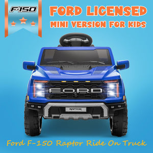 12V Ford F-150 Raptor Ride-On Truck with Remote Control, Lights, and Bluetooth Trend Times 1