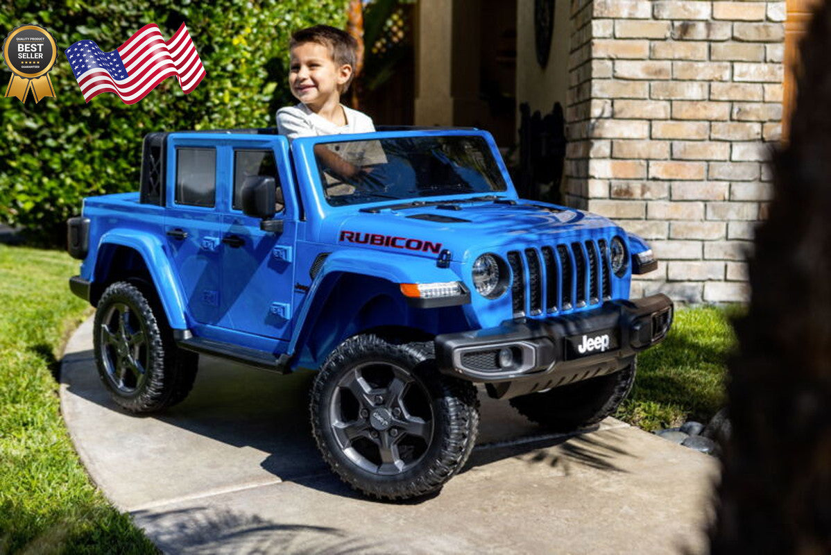 12V Battery Powered Gladiator Rubicon 2-Seater Ride-On Toy Blue Trend Times 2