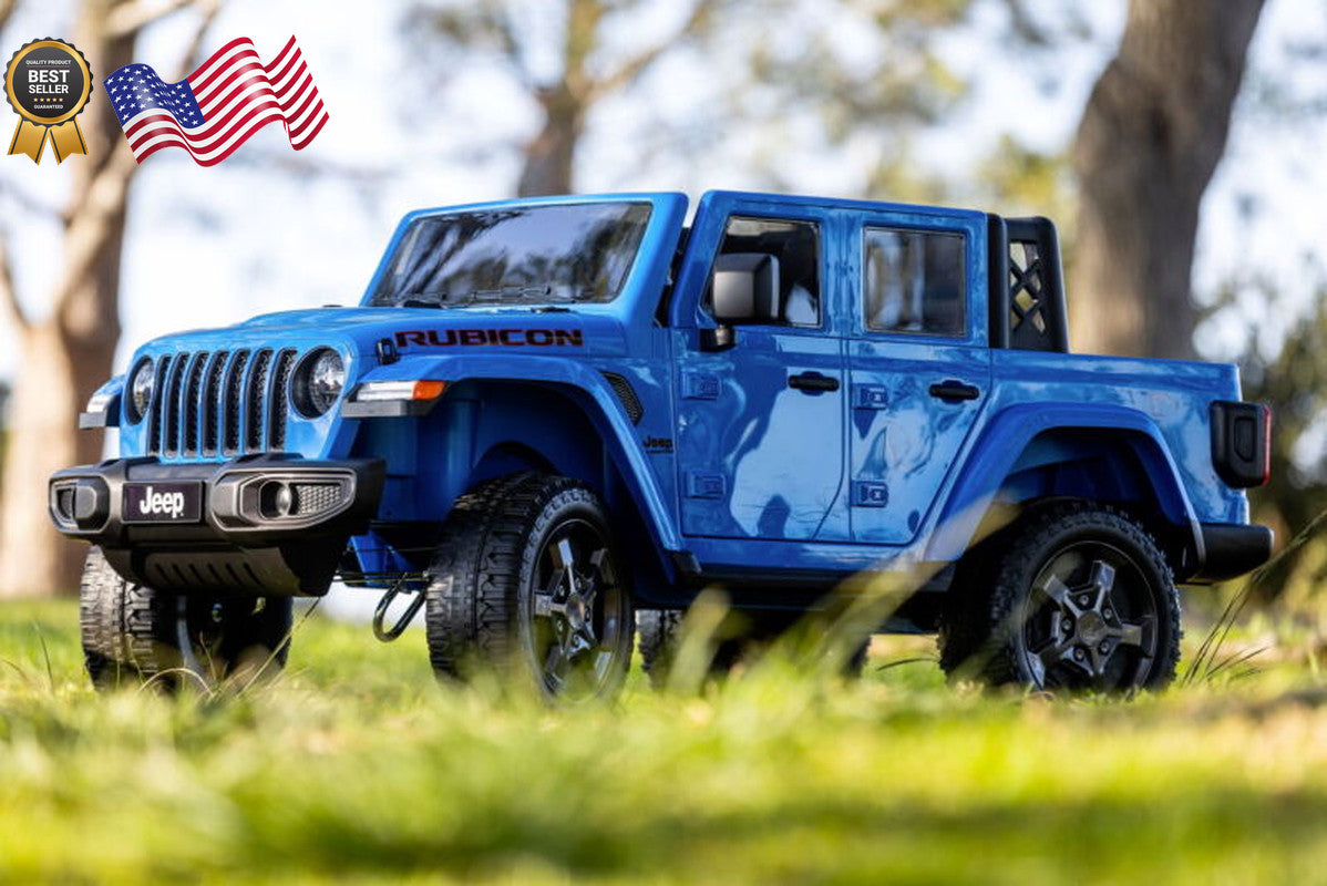 12V Battery Powered Gladiator Rubicon 2-Seater Ride-On Toy Blue Trend Times 3
