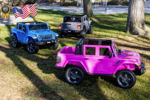 12V Battery Powered Gladiator Rubicon 2-Seater Ride-On Toy Blue Trend Times 5