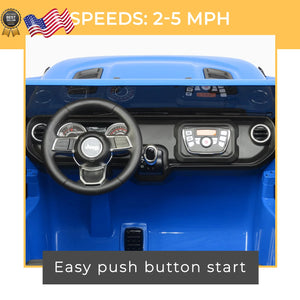 12V Battery Powered Gladiator Rubicon 2-Seater Ride-On Toy Blue Trend Times 7