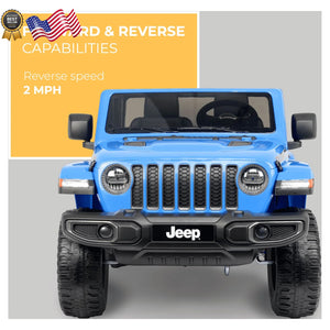 12V Battery Powered Gladiator Rubicon 2-Seater Ride-On Toy Blue Trend Times 8