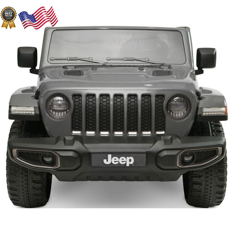 12V Battery-Powered Gladiator Rubicon 2-Seater Ride-On Vehicle for Kids Ages 3-8 Gray Trend Times 6