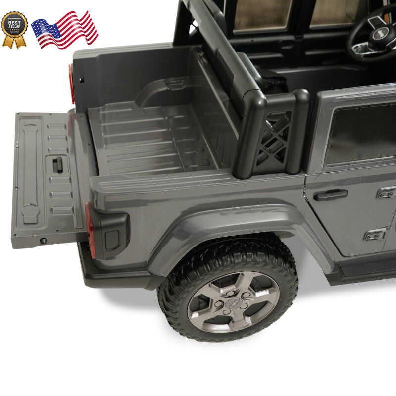 12V Battery-Powered Gladiator Rubicon 2-Seater Ride-On Vehicle for Kids Ages 3-8 Gray Trend Times 9