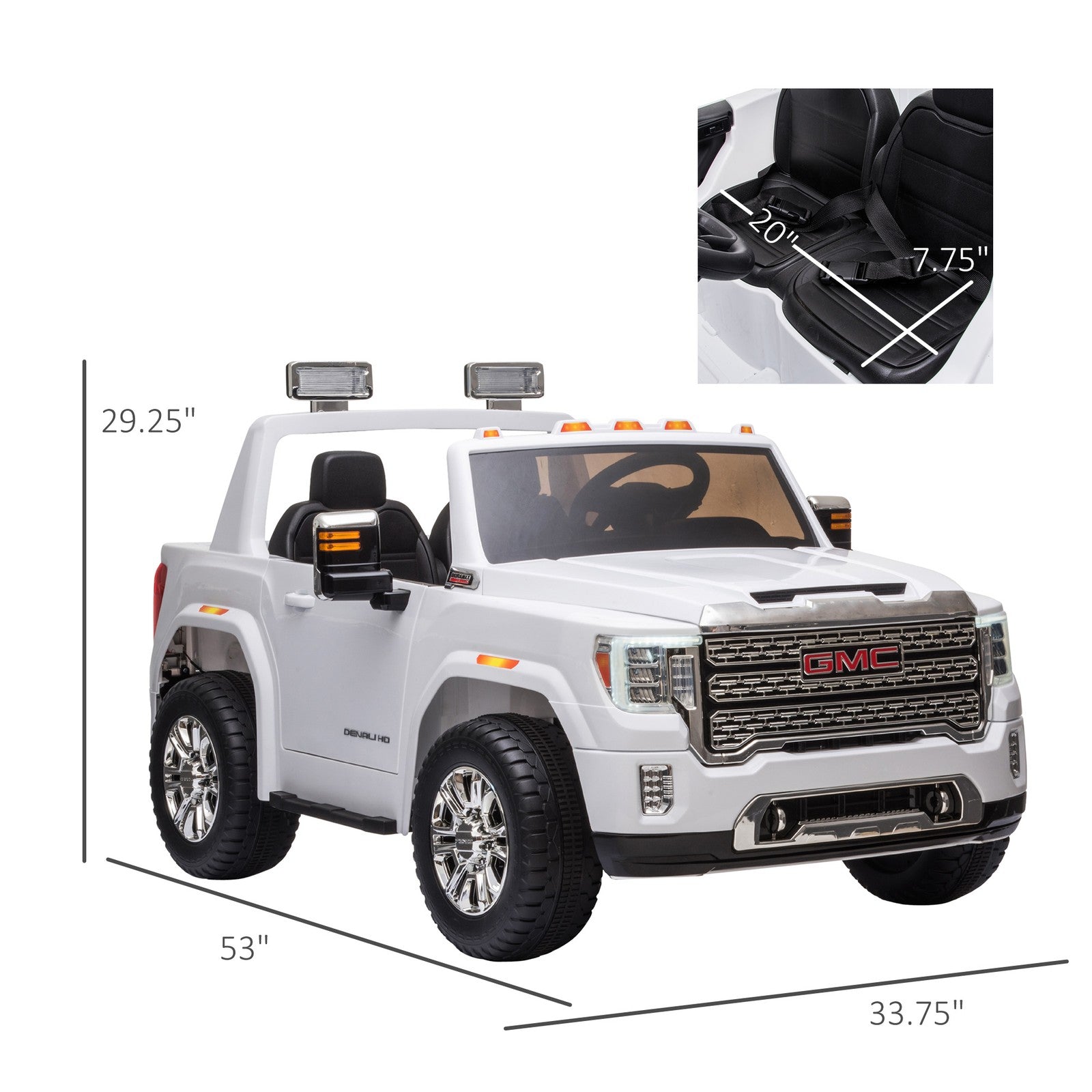 12V GMC Sierra HD Kids Ride-On Car with Battery, Remote Control, and Music Trend Times 1
