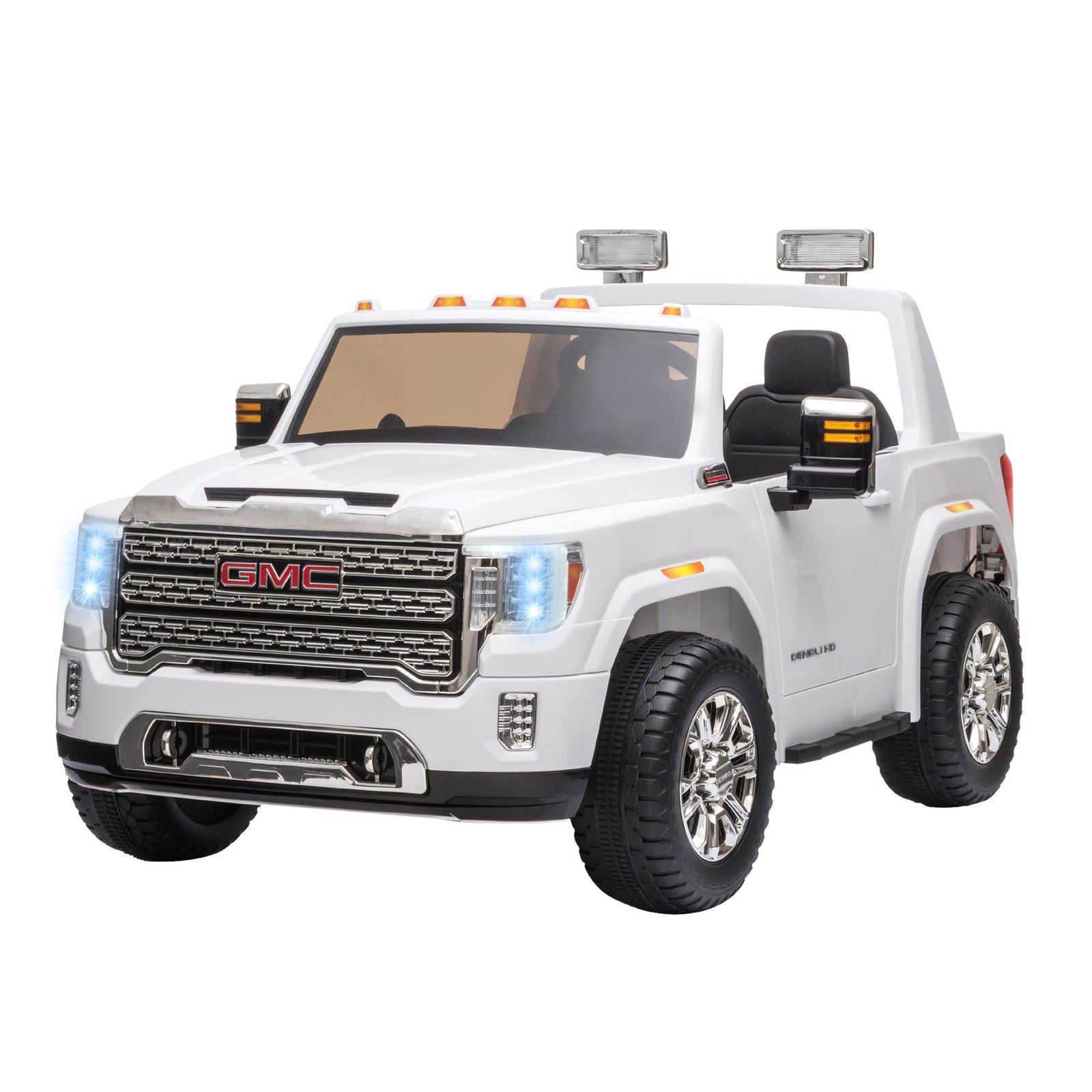 12V GMC Sierra HD Kids Ride-On Car with Battery, Remote Control, and Music Trend Times 2