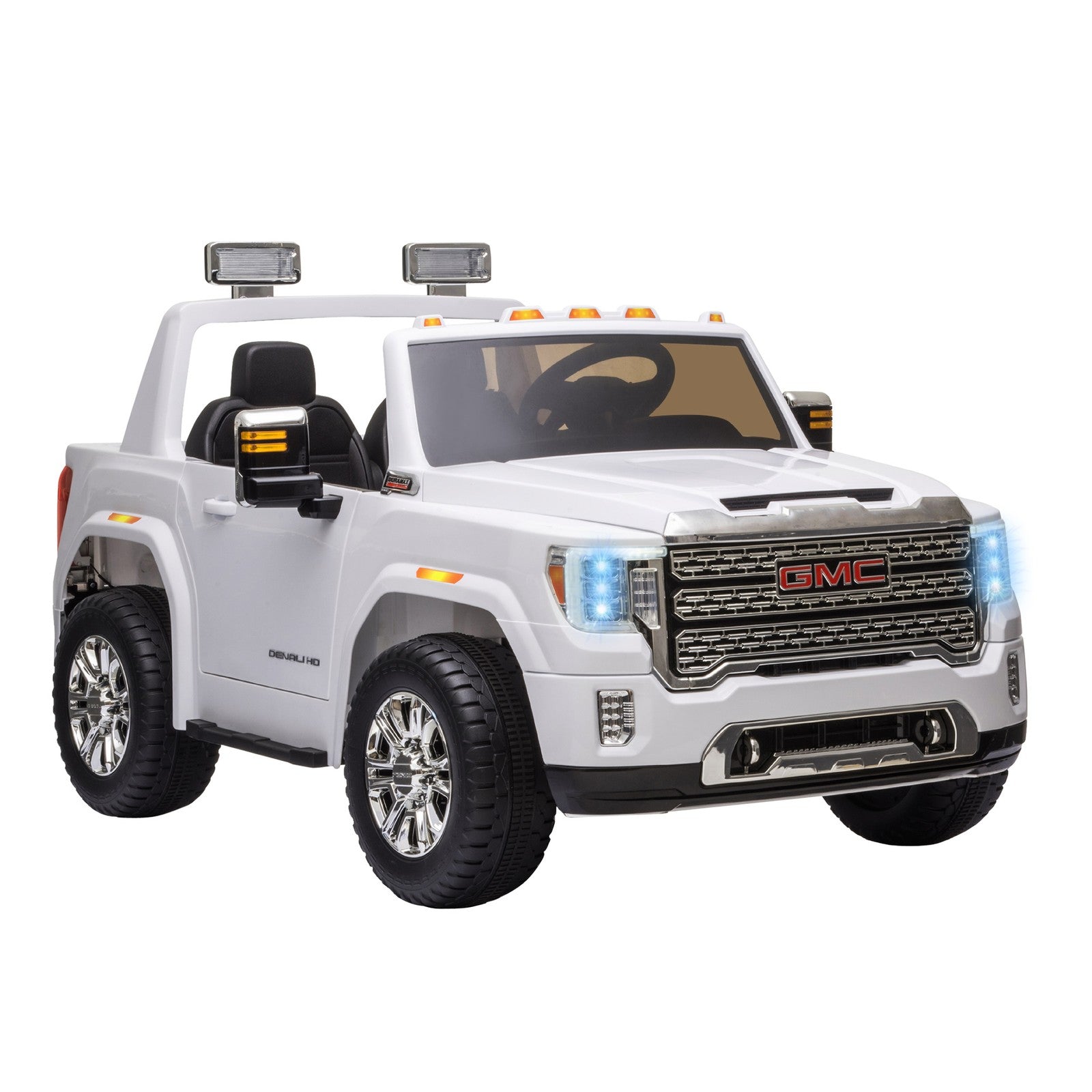 12V GMC Sierra HD Kids Ride-On Car with Battery, Remote Control, and Music Trend Times 3