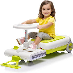 12V Kids Electric Go-Kart Ride-On with LED Lights, Music & Mop Attachment Trend Times 0