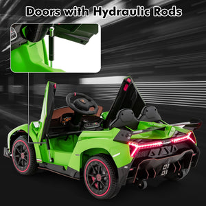 12V Green 4WD Kids Ride-On Sports Car Battery Powered with Power Adapter Trend Times 4