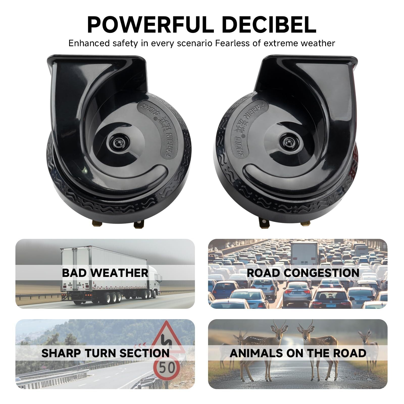 12V High Low Tone Super Loud Car Horn Kit with Relay Harness Waterproof Trend Times 2