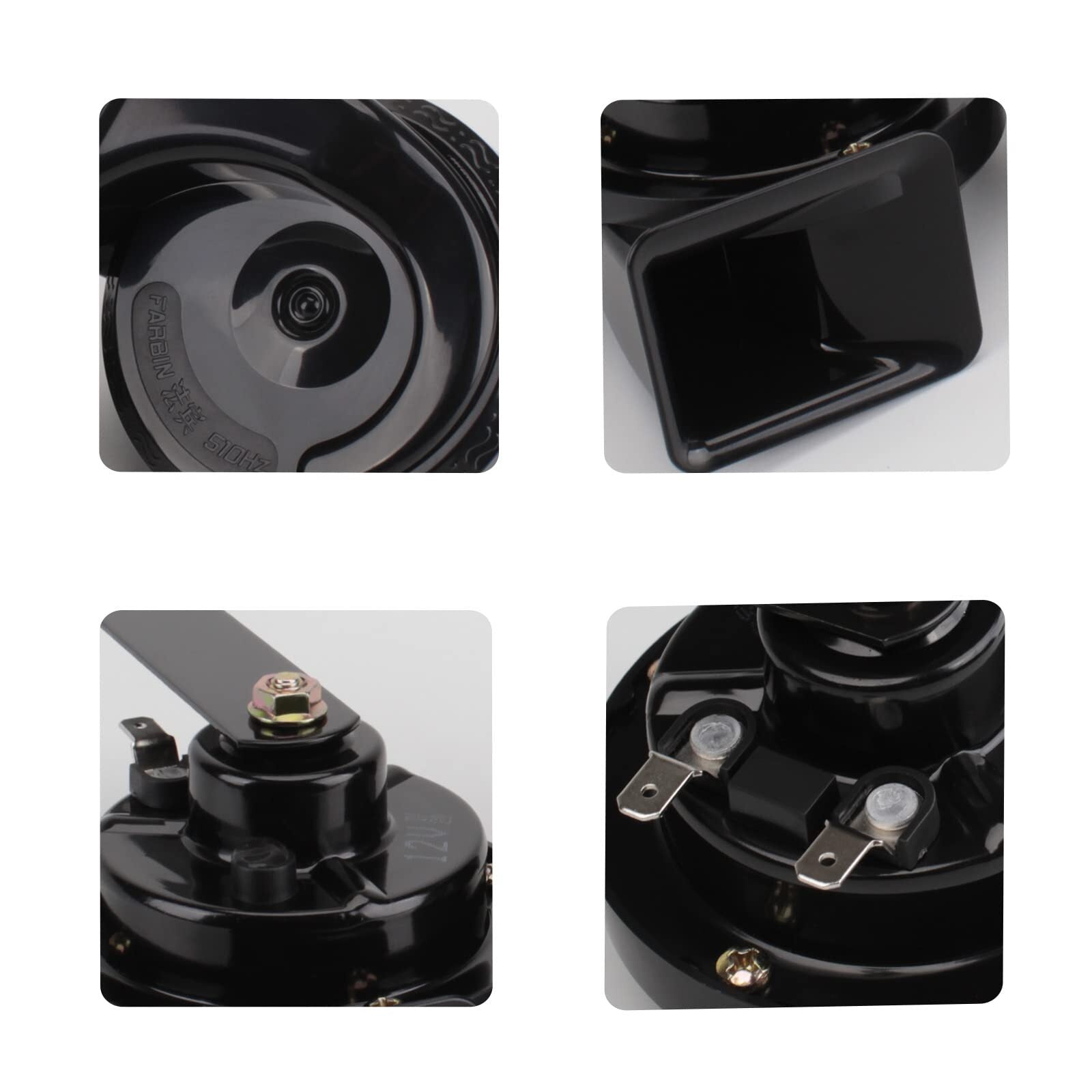12V High Low Tone Super Loud Car Horn Kit with Relay Harness Waterproof Trend Times 4