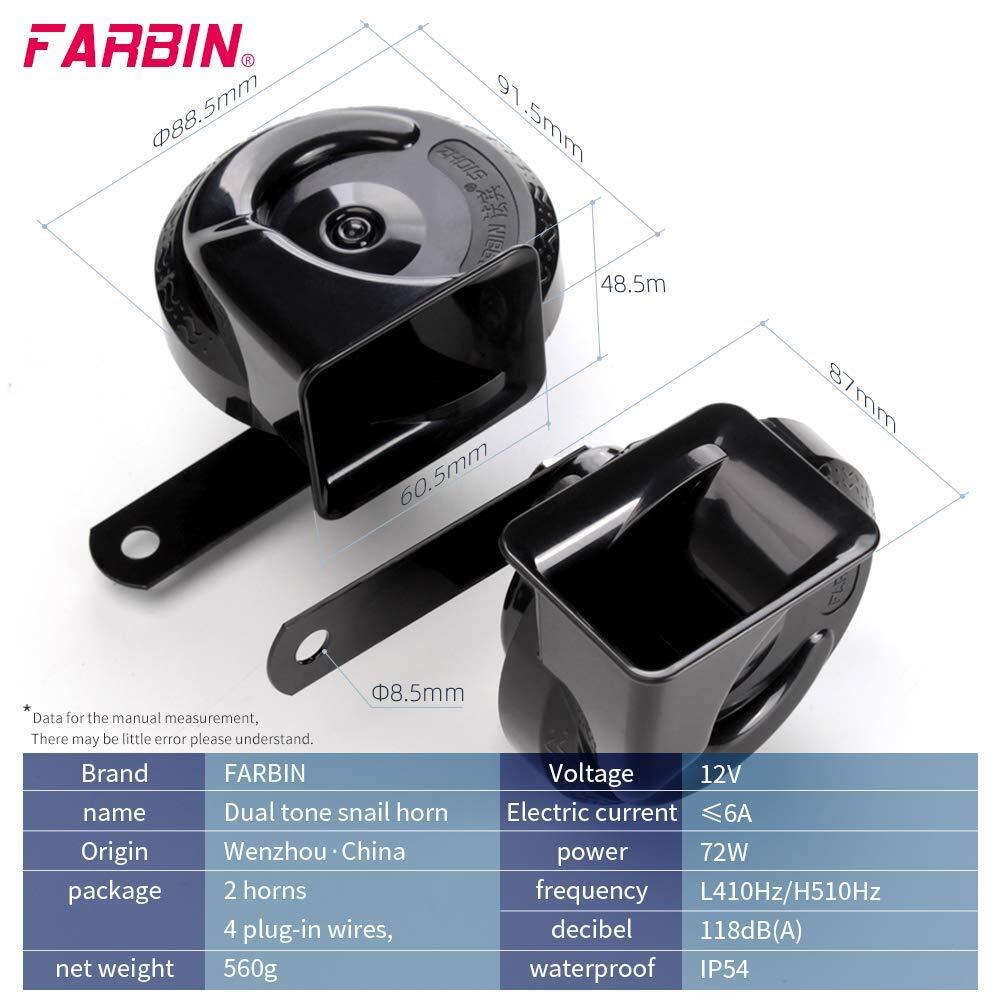12V High Low Tone Super Loud Car Horn Kit with Relay Harness Waterproof Trend Times 5
