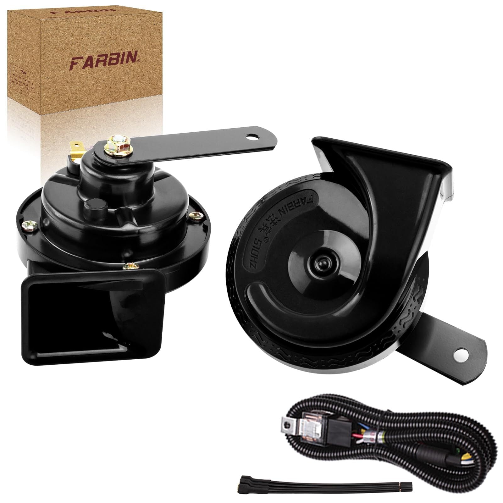 12V High Low Tone Super Loud Car Horn Kit with Relay Harness Waterproof Trend Times Variant 0
