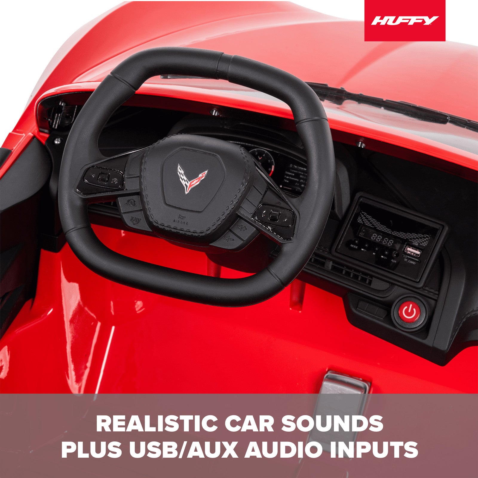 12V Battery-Powered Corvette Stingray Ride-On Car with Sounds for Kids Ages 3+ Trend Times 2