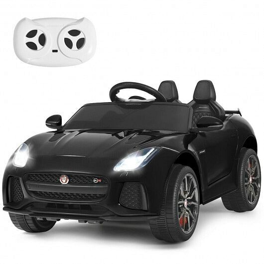 12V Licensed Jaguar F-Type SVR Kids Ride-On Car in Black Trend Times 0