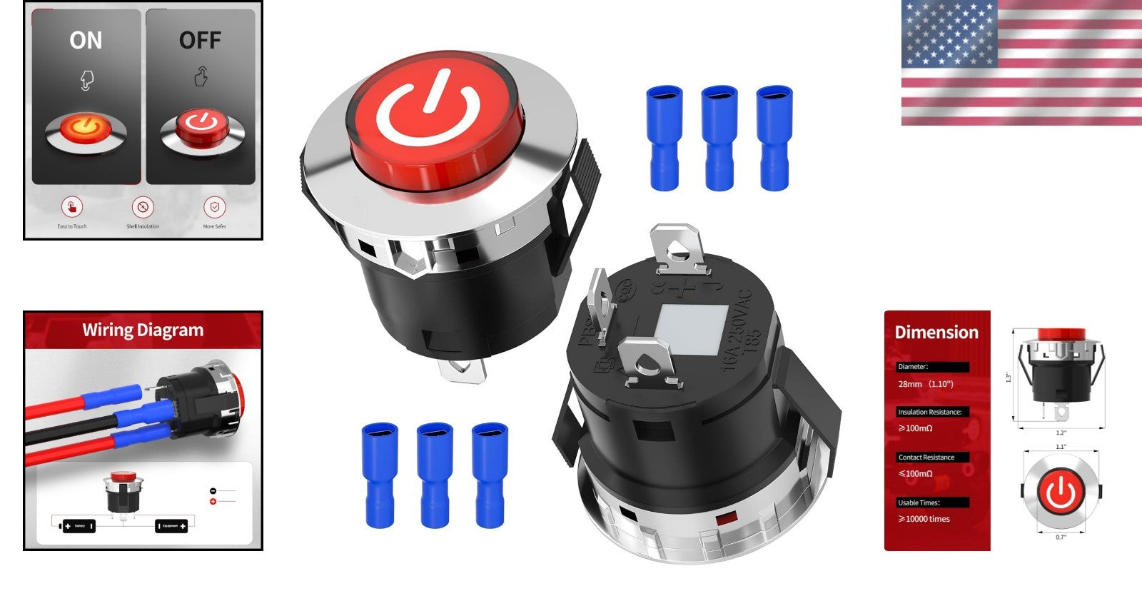 12V Key Start Power Switch with Easy Push Button for Kids Ride-On Cars Trend Times 1