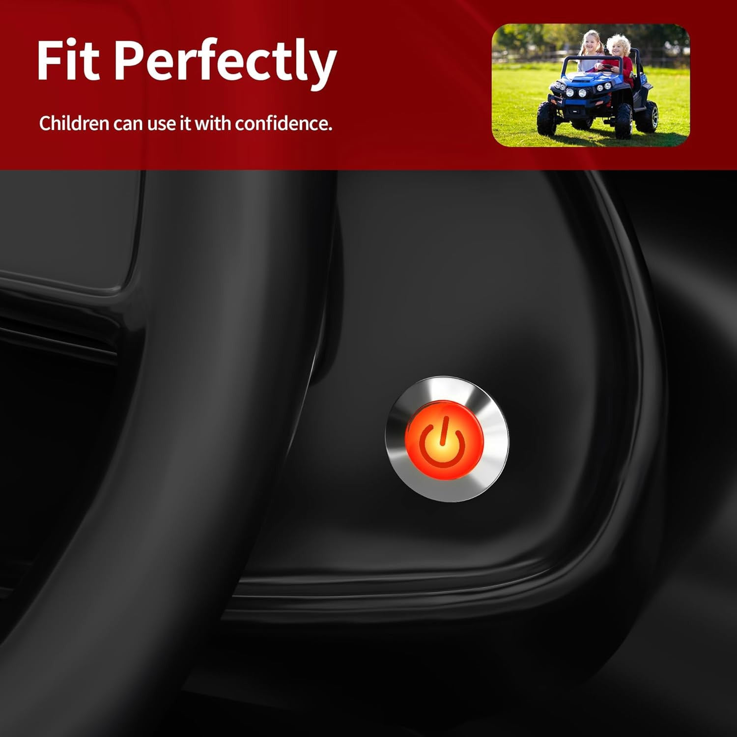 12V Key Start Power Switch Replacement for Kids Ride-On Cars and Powered Toys Trend Times 4