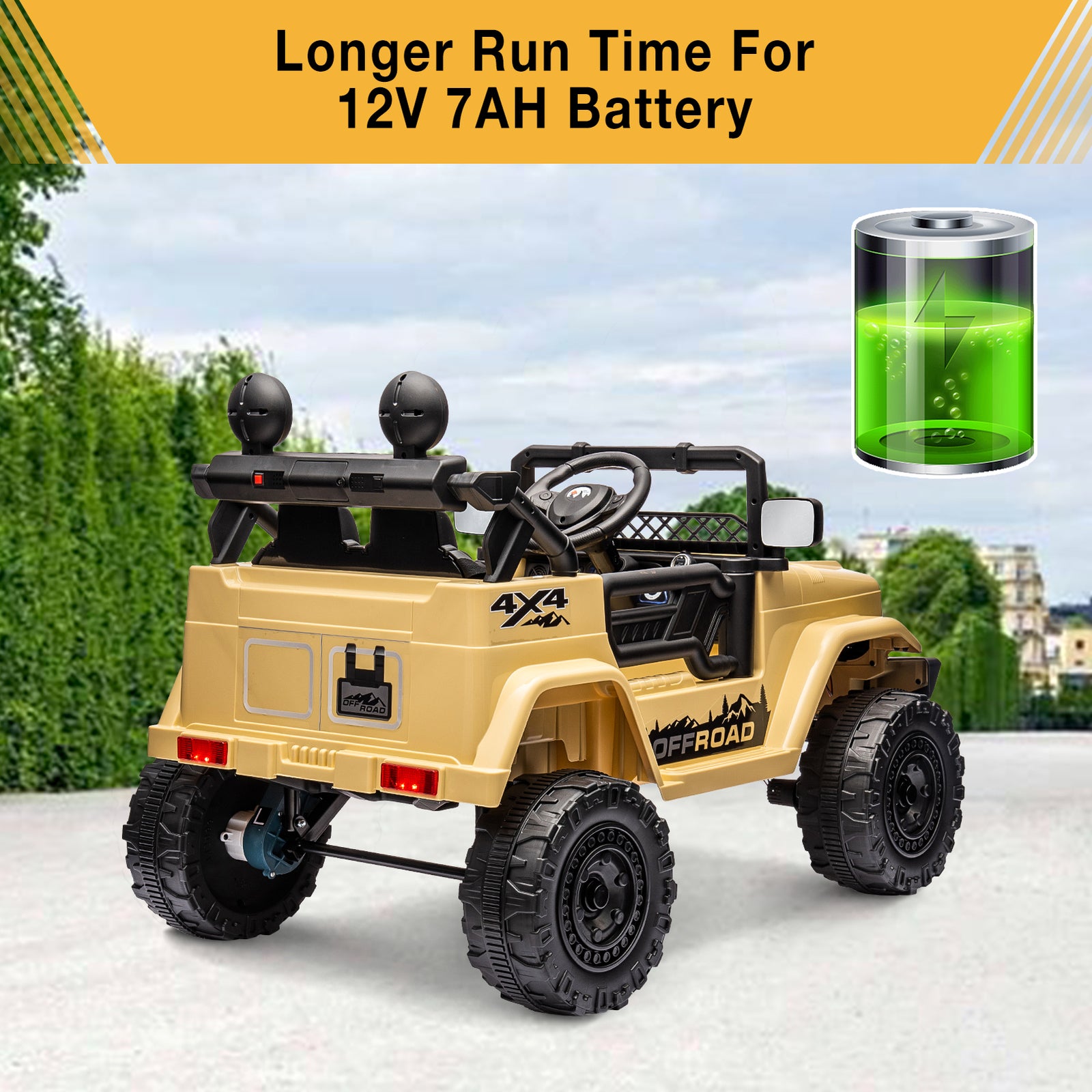 12V 2-Seater Electric Ride-On Truck Car with Parent Remote Control for Kids Trend Times 11