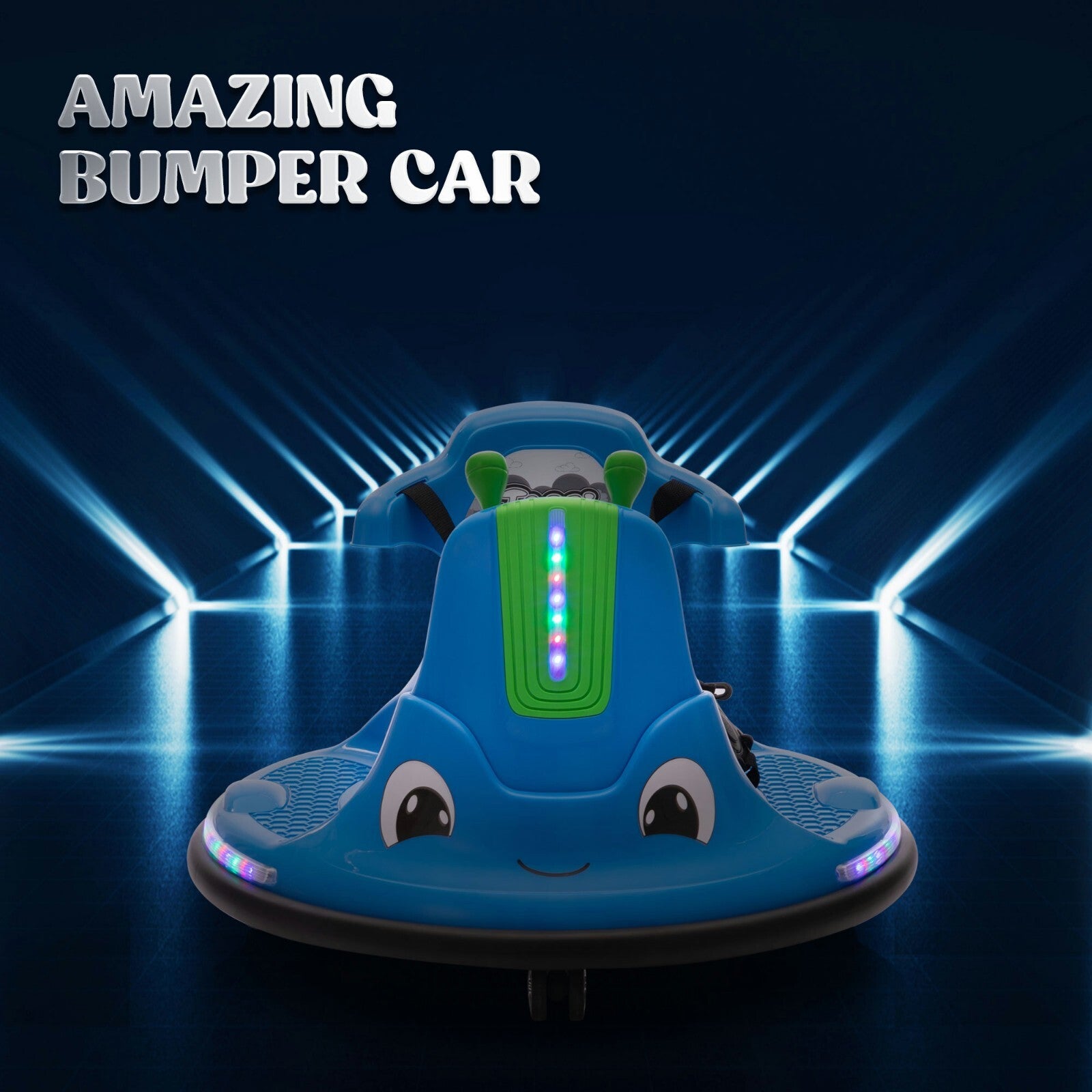 12V Electric Ride-On Bumper Car for Kids with 360-Degree Spin, Ages 3-8 Trend Times 2