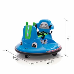12V Electric Ride-On Bumper Car for Kids with 360-Degree Spin, Ages 3-8 Trend Times 6