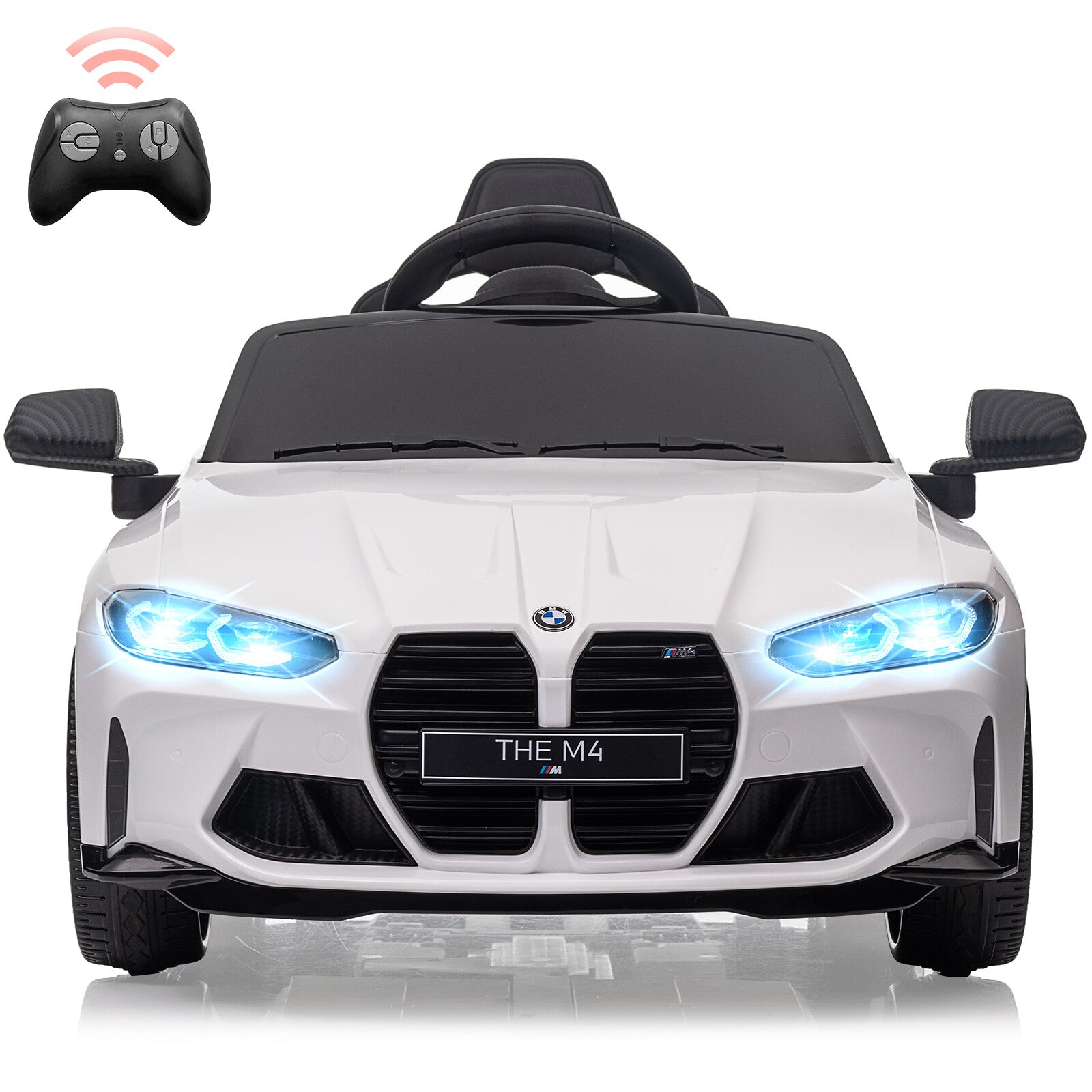 12V Licensed BMW M4 Kids Electric Ride-On Car with Suspension, 3 Speeds, Bluetooth, MP3, LED Lights, Remote Control Trend Times 8