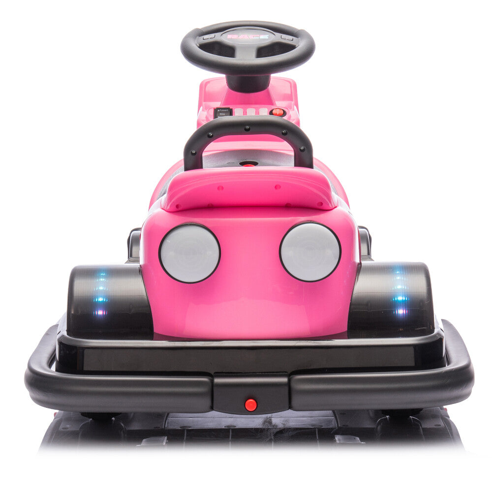 12V Kids Motor Bumper Car with 360-Degree Rotation, Collision-Activated Sound and Light Effects Trend Times 8