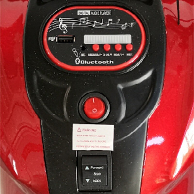 12V Red Ride-On Motorcycle with Training Wheels for Kids Ages 3-6, Speed 1.8-3.2 mph Trend Times 14