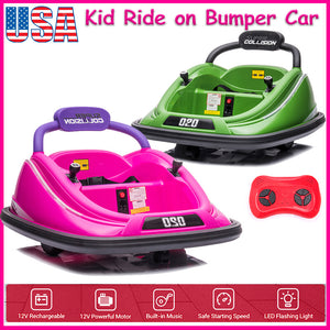 12V Kids Electric 360° Spinning Bumper Ride-On Car with Remote Control and MP3 Player Trend Times 8