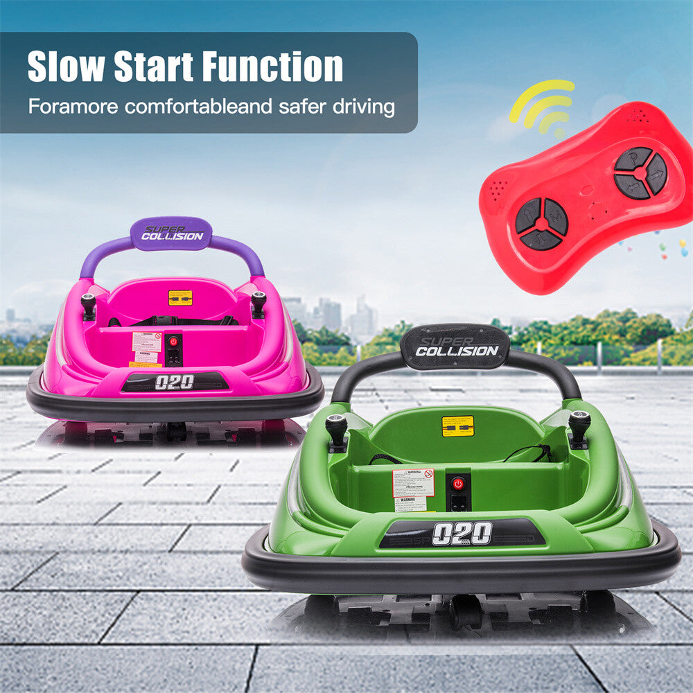 12V Kids Electric 360° Spinning Bumper Ride-On Car with Remote Control and MP3 Player Trend Times 9