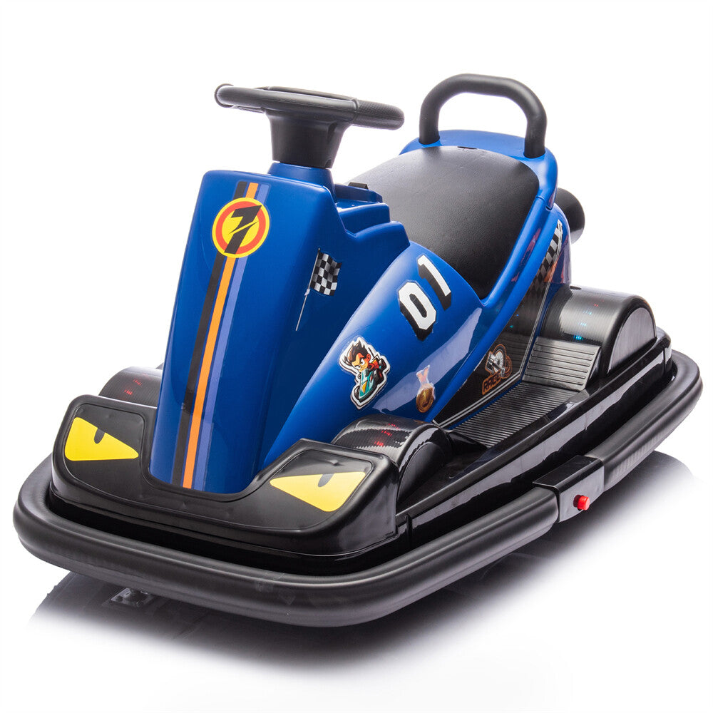 12V Kids Ride-On Motorized Bumper Car with 360-Degree Rotation, 1.55 MPH Speed for Ages 3-5 Trend Times 19