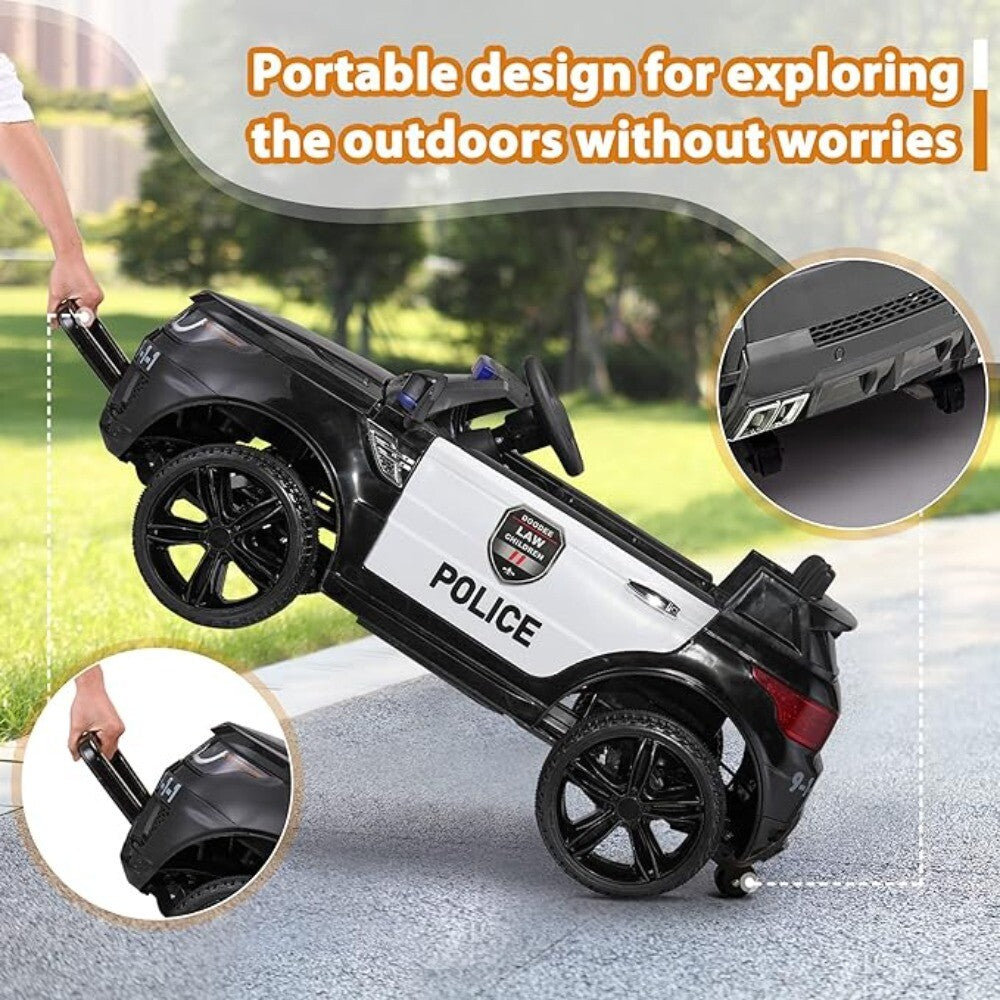 12V Electric Police Ride-On Car for Kids with Parental Remote Control and Battery Powered Trend Times 5