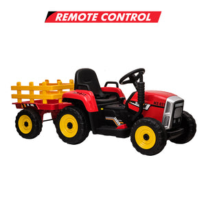 12V Electric Ride-On Tractor with Trailer and Remote Control for Kids Trend Times 15