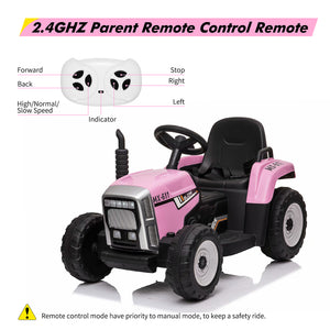 12V Electric Ride-On Tractor with Trailer and Remote Control for Kids Trend Times 19