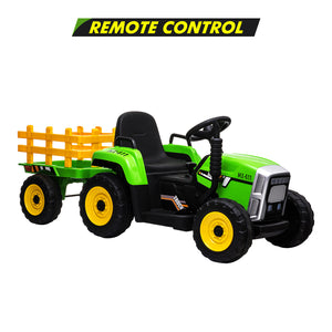 12V Electric Ride-On Tractor with Trailer and Remote Control for Kids Trend Times 3