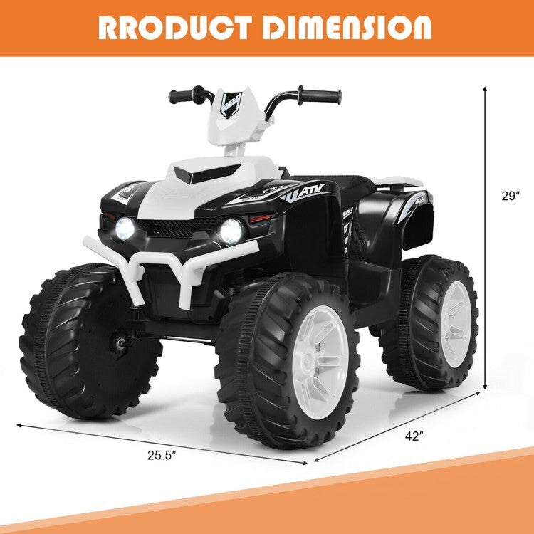 12V Kids 4-Wheeler ATV Quad Ride-On Car with LED Lights and Music Toy Vehicle Trend Times 4