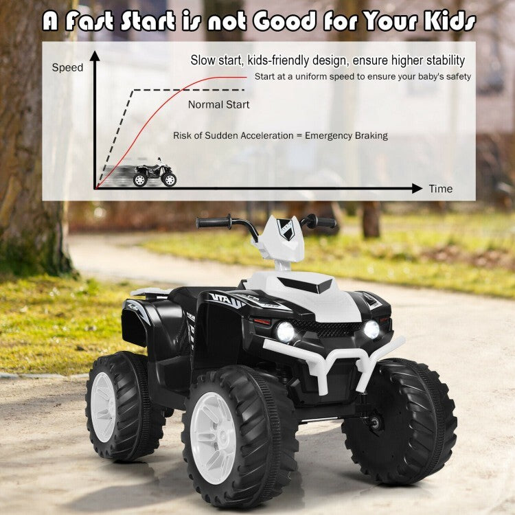 12V Kids 4-Wheeler ATV Quad Ride-On Car with LED Lights and Music Toy Vehicle Trend Times 8