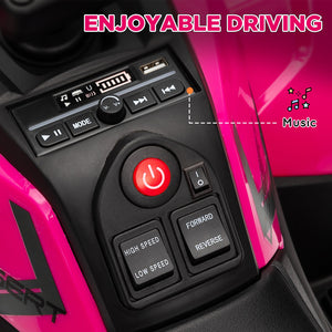 12V Kids 4-Wheeler ATV with Spring Suspension and Storage - Pink Trend Times 7