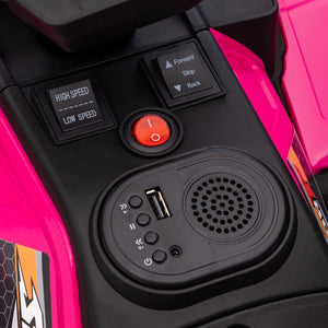 12V Battery-Powered Kids 4-Wheeler ATV for Ages 3-5 Pink Trend Times 10