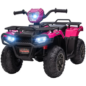 12V Battery-Powered Kids 4-Wheeler ATV for Ages 3-5 Pink Trend Times 3