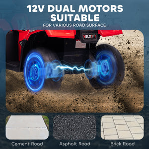 12V Battery Operated Kids 4-Wheeler ATV for Ages 3-5 Red Trend Times 4